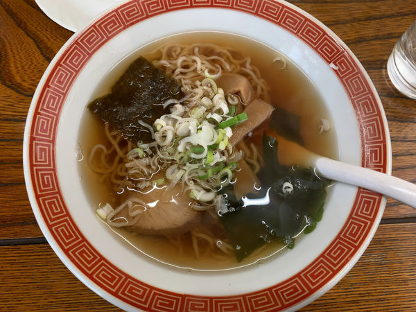 「一番中華そば（麺半分）500円」@味一番の写真