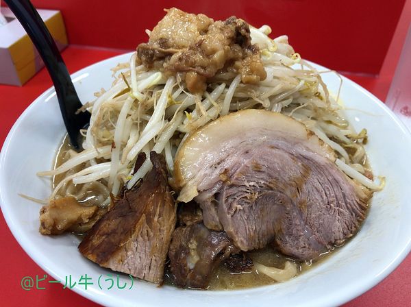 「中ラーメン(850円)ヤサイ普通、アブラ少なめ、ニンニクマシ」@立川マシマシ 上尾店の写真
