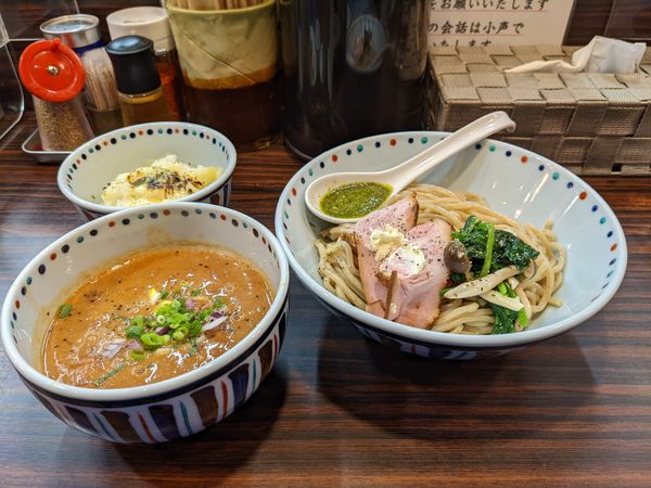 「海老トマト味噌つけ麺」@らー麺 あけどやの写真