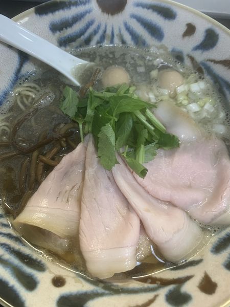 「限定『長崎産背黒煮干らーめん』ウズラ」@自家製麺SHINの写真