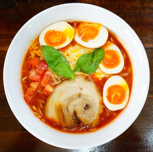 「【限定】トマトチーズラーメン＋味玉Ｗ」@麺処 むら井の写真