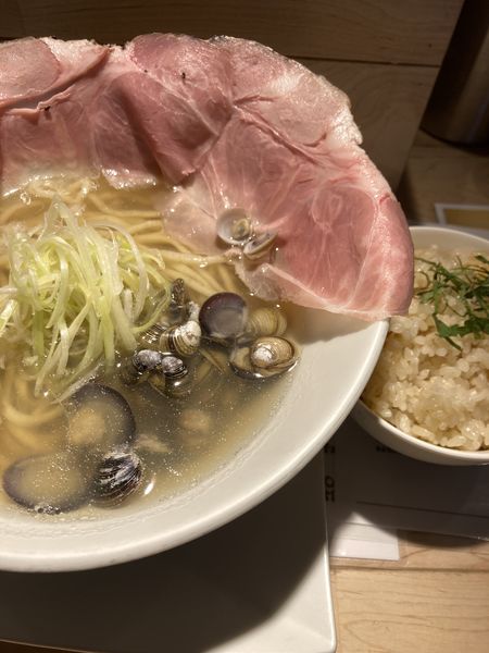 「しじみラーメン¥790＋貝めし¥120（税別）」@くそオヤジ最後のひとふり 本店の写真