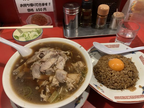 「チャーシュー麺　ヤキメシセット」@末廣ラーメン本舗 仙台駅前分店の写真