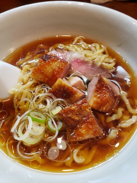 「らーめん+もも肉」@らーめん かねかつの写真