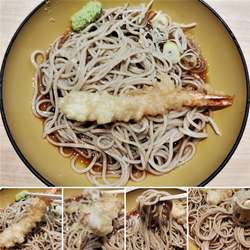 冷やしそば＋海老天＝490円