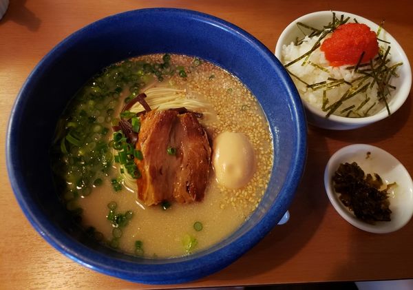 「らーめん　めんたいごはん　かえ玉」@かばちやの写真