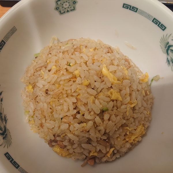 「チゲ味噌チャーハンセット890円(クーポン大盛)」@日高屋 四谷三丁目店の写真