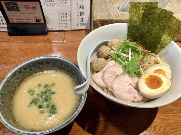 「特製濃厚鶏つけそば(塩)1030円」@鶏そば みた葉の写真