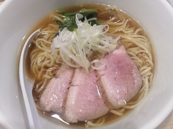 「（5月限定）鴨と貝の中華そば（一周年記念）¥1100」@貝麺みかわの写真