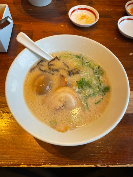 「白丸元祖　半熟味玉」@一風堂 太宰府インター店の写真