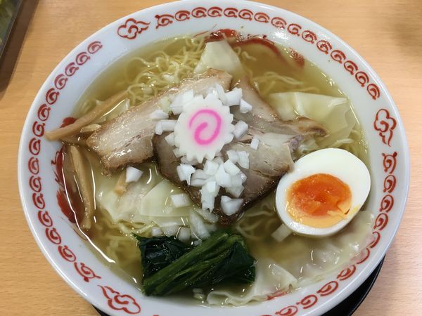 「ワンタンそば+半チャーハン」@ぐゎらん洞 小新店の写真