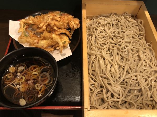 「天ざるそば、大盛り」@蕎麦たかね 茅場町店の写真