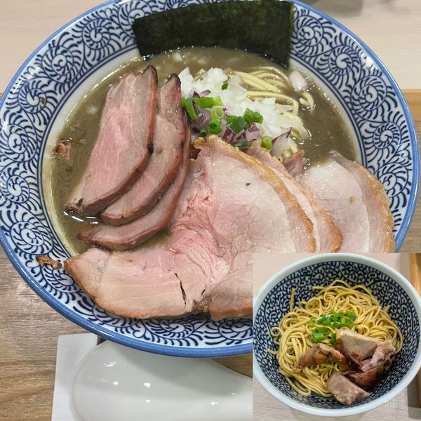 「塩濃厚煮干しそば　チャーシュー+和え玉」@煮干しつけ麺 宮元の写真