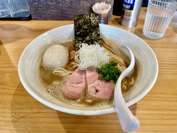 「クラフト麦酒＋日本酒＋チャーシュー皿→味玉濃厚豚骨魚介らぁ麺」@KEN軒の写真