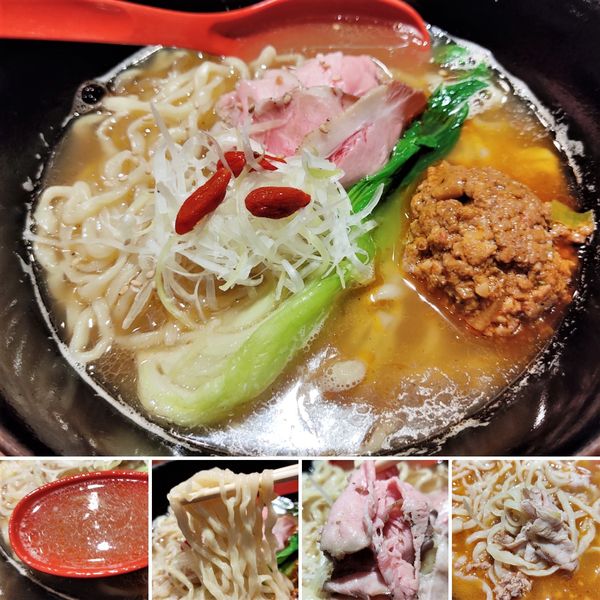 「焼きあご白だしの担々麺(限定)　950円」@焼きあご塩らー麺 たかはし 上野店の写真