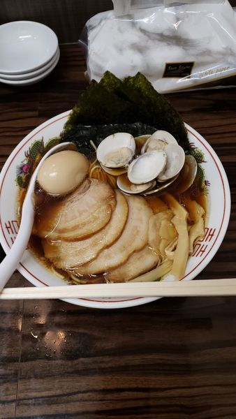 「特製蛤そば1,330円、替玉100円」@中華そば わた辺の写真