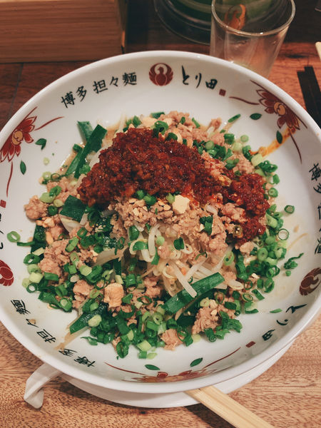 「汁なし坦々麺」@博多担々麺 とり田 KITTE博多店の写真
