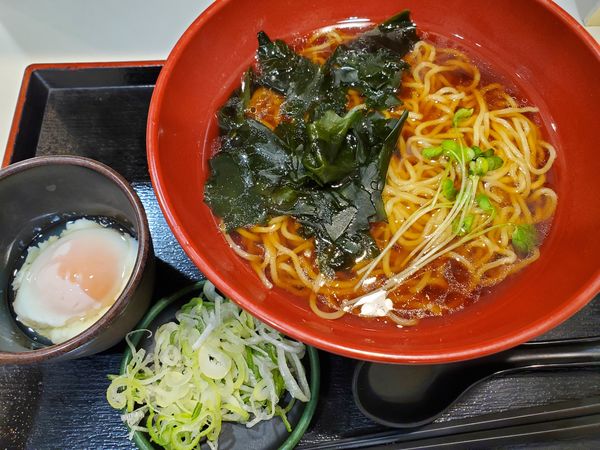 「朝ら～・温＋温泉玉子」@ゆで太郎 伊勢佐木長者町店の写真