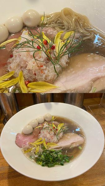 「当日限定 「クリガニSOBA」 (塩で) ¥1380」@麺庵 小島流の写真