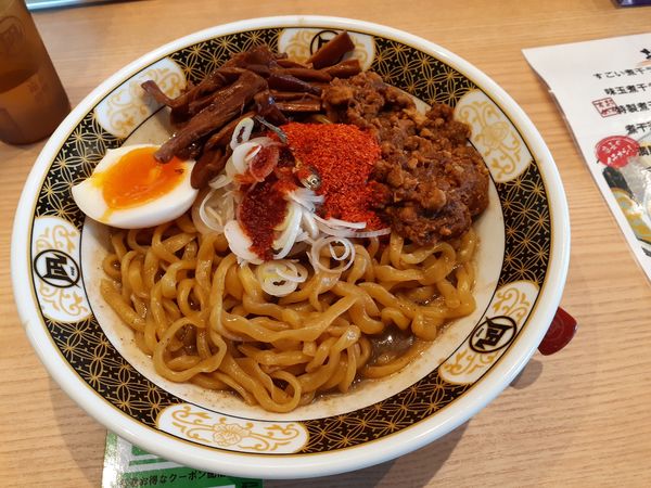 「煮干し油そば、大盛」@どうけん 新百合ヶ丘マプレ店の写真