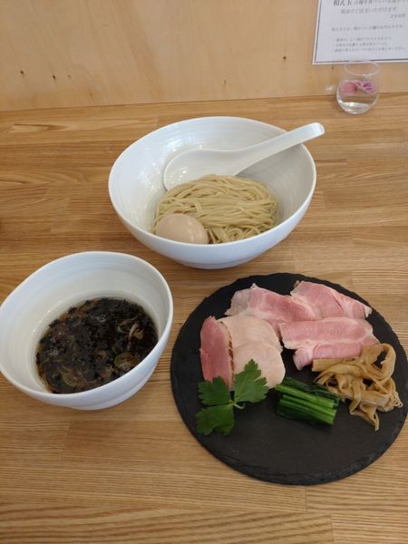 「味玉肉増し醤油つけそば」@中華そば きなりの写真