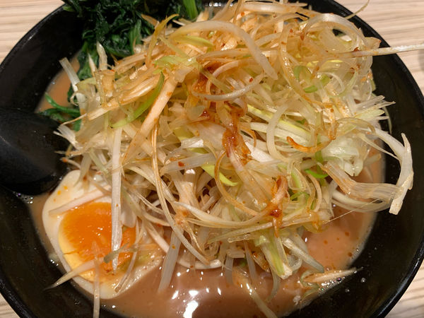 「味噌ラーメン＋ほうれん草＋ねぎ」@せい家 武蔵小山店の写真