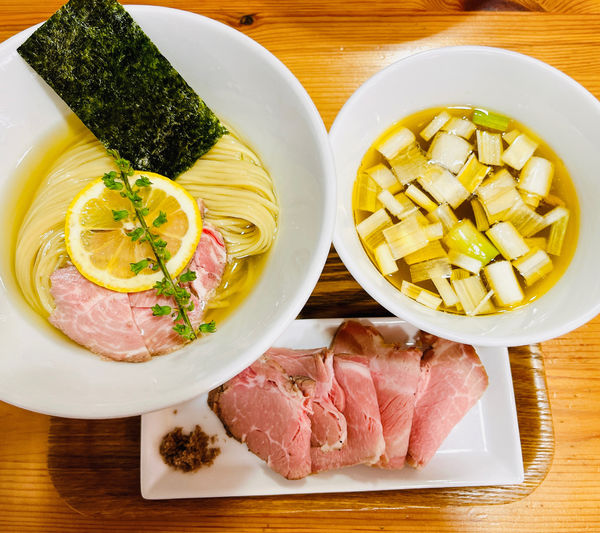 「昆布水塩つけめん＋チャーシュー増し」@アメノオトの写真