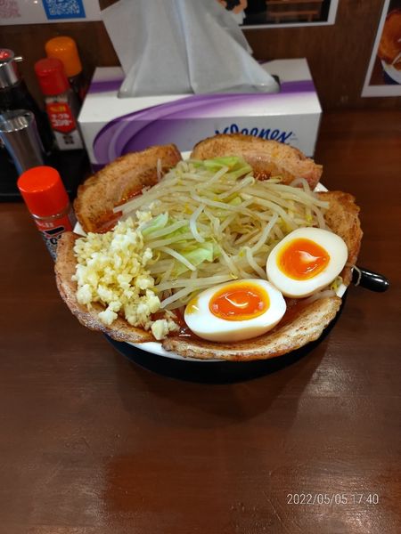 「辛味噌＋炙りチャーシュー」@麺屋 月輝の写真