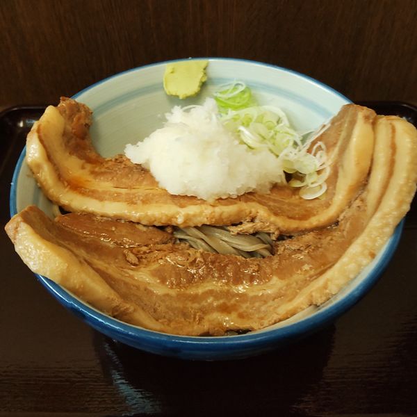 「冷しダブル肉そば（￥1,050）」@そば切り うちばの写真