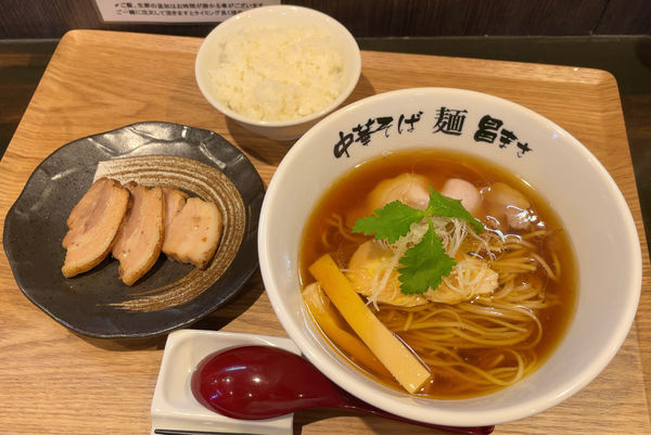 「醤油そば & 半ライスwithばら焼豚」@煮干し中華そば 昌まさの写真