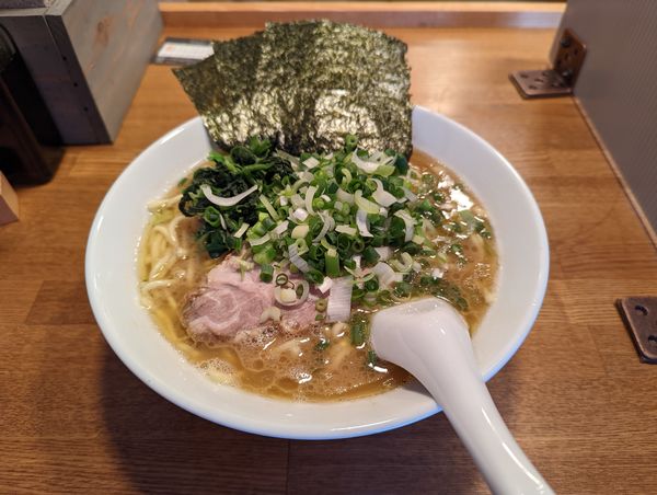 「ラーメン（中）+ネギ」@MONTANAの写真