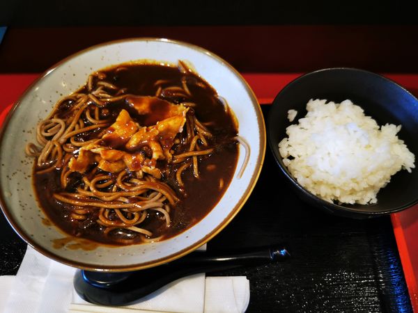 「カレーライスそば」@立山そばの写真