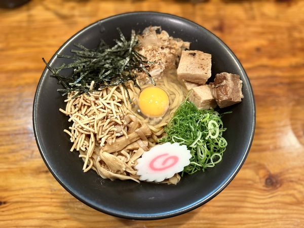 「釜玉油そば(普盛り200g)850円」@油そば専門店 GACHIの写真