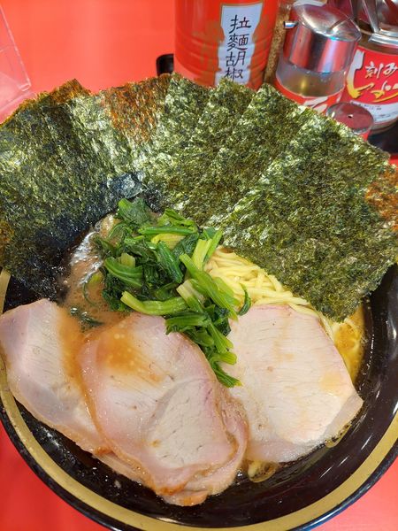 「チャーシューメン中のり増し＋ライス大盛」@環2家 蒲田店の写真