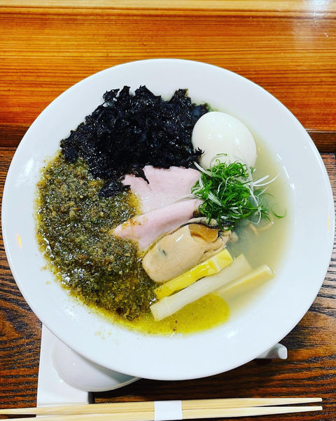 「牡蠣塩らぁ蕎麦　釜揚げしらす丼」@むかんの写真