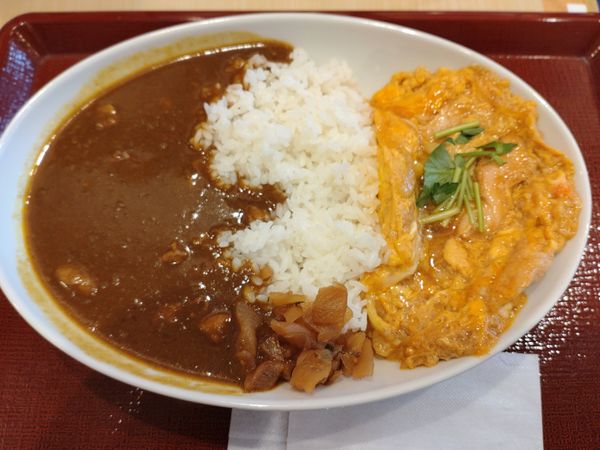 「親子カレー（並盛）　６８０円」@なか卯 須田町店の写真