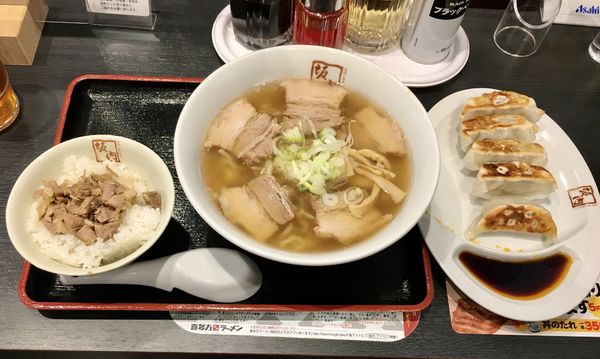 「ラーメン＋ミニ丼(750¥)」@喜多方ラーメン 坂内 日立鮎川店の写真