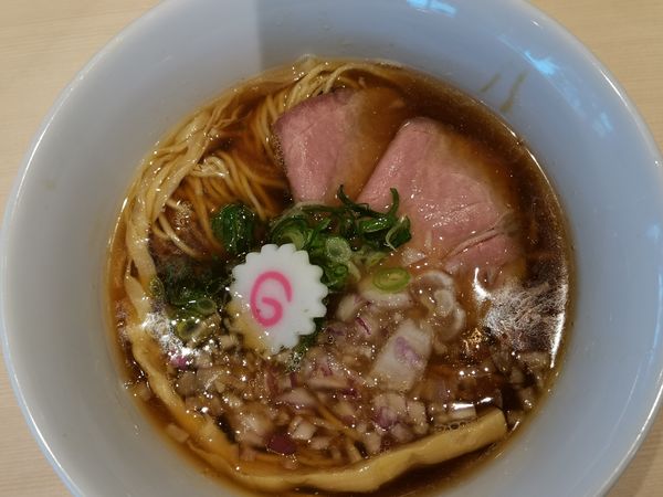 「焼鯵煮干しそば」@らぁ麺 かめ田の写真