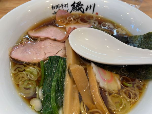 「手打中華そば750円」@白河手打中華そば 緑川 とら食堂那須塩原分店の写真