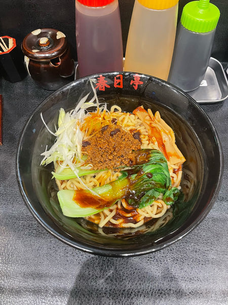 「炎の担々油そば(790円)」@油そば 春日亭 川崎店の写真