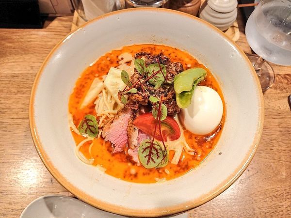 「【限定】冷やしソフトシェルクラブらーめん、など」@海老丸らーめんの写真