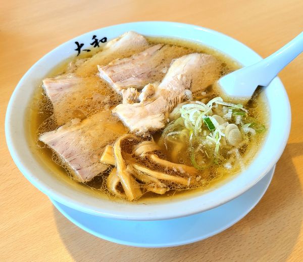 「チャーシュー麺(醤油)+大盛」@佐野青竹手打ちラーメン 大和の写真