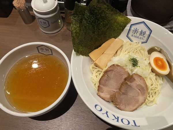 「真珠つけ麺(塩)」@楽観 下北沢店の写真