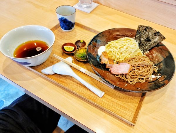 「つけ麺しょうゆ　お出汁割　煮干し」@飯田商店 湯河原本店の写真