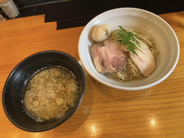 「【限定】蜆昆布水つけSOBA 背脂ver. ＋味玉」@麺響万蕾の写真