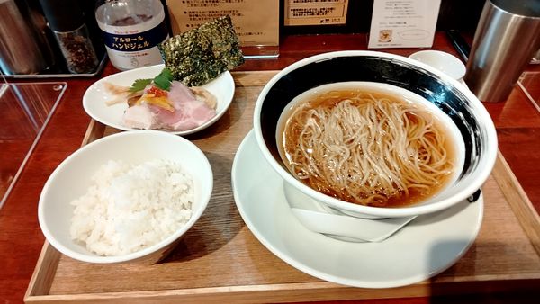 「節ソバ+白めし」@麺処しろくろの写真