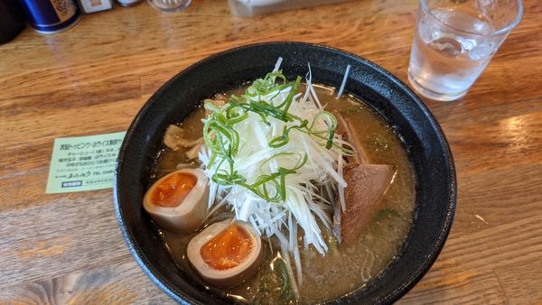 「味噌ラーメン あじたま ネギ」@ふきのとうの写真