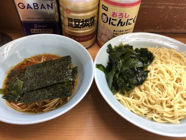 「つけ麺大　ネギワカメ」@なかむら屋の写真