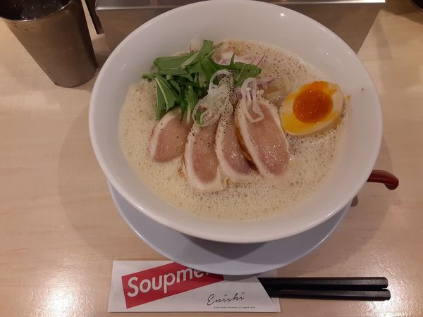「鶏白湯ラーメン　大盛り」@KOBE ENISHIの写真