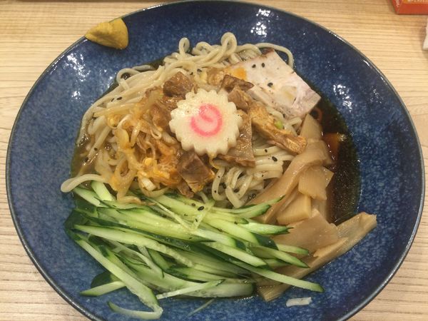 「赤星+まかないチャーシュー皿+生卵→冷し中華(¥1,450)」@らーめん 高尾の写真